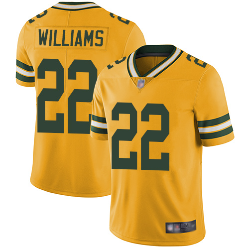 Green Bay Packers Limited Gold Men #22 Williams Dexter Jersey Nike NFL Rush Vapor Untouchable->women nfl jersey->Women Jersey